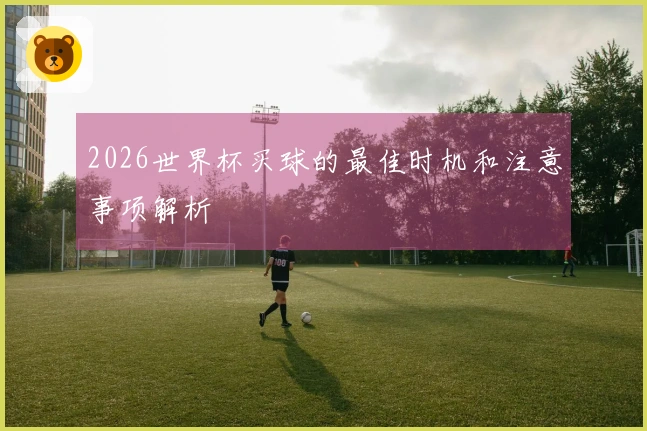2026世界杯买球的最佳时机和注意事项解析